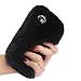 Fuzzy Green Limited® Luxury Cute Bling Diamonds Bowknot Design Fluffy Soft [Genuine Rex Rabbit Fur] Case Back Cover for Apple iPhone 6 6S 4.7 Inch - Black