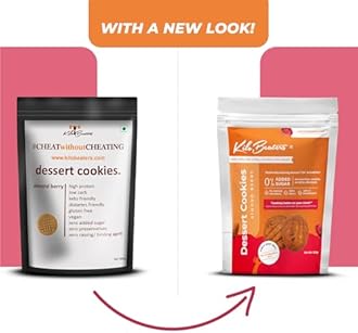 Kilobeaters Almond Berry Dessert Cookies 200G (Pack Of 1) | 7G Protein Per Serve | Ready To Eat Tea Time Snack | No Maida & 0% Added Sugar | Keto Friendly Almond Biscuit | Healthy Snacks For Adults