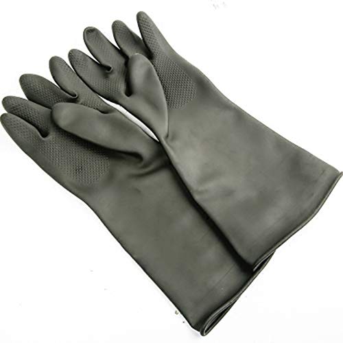 Asnvvbhz Hochleistungs-Gummihandschuhe, chemikalienbeständige Muriasäure-Latexhandschuhe, wasserdichtes Geschirrspülen Haushaltsreinigung