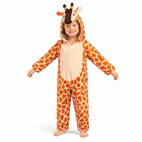 Image of Raj Costume Animal Fancy Dress Costume for Boys & Girls | Hooded Full Body Wildlife Zoo Animal Jumpsuit | Soft Costume for School Function, Fancy Dress, Halloween, Birthday, Cosplay & Role Play