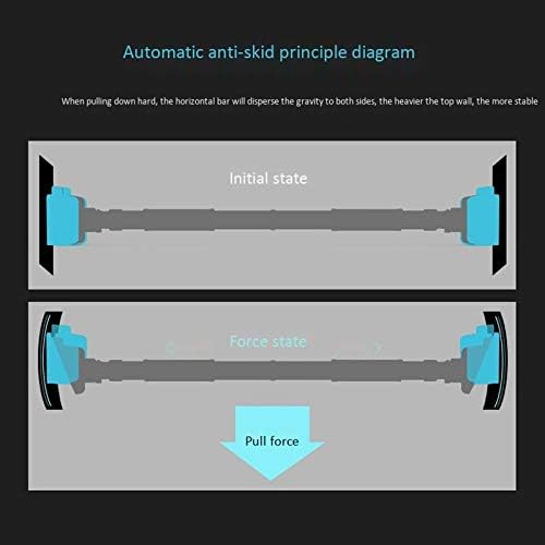 Miniatura 6 de 29.5-42.5 in tire hacia arriba la barra horizontal antideslizante y anti floja equipo de la aptitud de la barra horizontal en el equipo de la