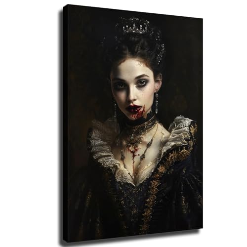 Young Vampire Drawing Poster - Gothic Wall Art, Dark Fantasy,