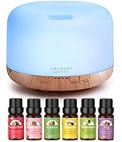 ASAKUKI Classic 500ml Essential Oil Diffuser with Fruit Essential Oils Gift Sets Inlcludes Passion...