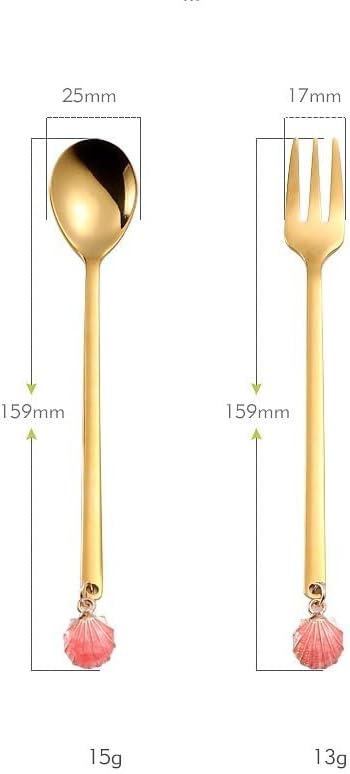 Silverware Flatware Set, 6/24/36/48/60/72pcs 304 Stainless Steel Coffee Spoon Creative Shell Dessert Spoon Gift Box Set Home Cake Fruit Spoon(Silver,24 Pieces)