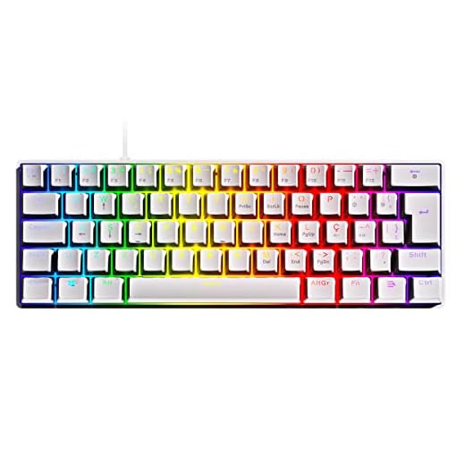 TECLADO MECÂNICO 60% ZOT BRANCO OUTEMU RED HOTSWAP LED RGB - PZWOHRDRGB – ABNT2 - PCYES