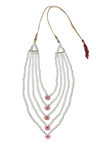 Image of Kaku Fancy Dresses Polyester Krishna Jewellery For Kids /Janmashtami /Bal Gopal Dress /Kanha Accessories /Bal Krishna Mukut /Krishna Sringar Jewellery (Jewel-New Pagdi-Set)