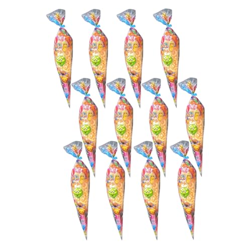 12 ConoS GiganteS Golosinas 60x30 Cm Fiesta Cumpleaños Comunión Surtido 11 Variedades Sin Gluten Snacks Envueltos Individualmente Regalo Infantil Original Dulces Bolsa Sorpresa Colorida Evento