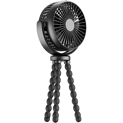 LYLXSF Ventilador de pie 3 Configuración de Velocidad Ventilador pequeño, Ventilador de Escritorio Recargable USB con trípode Plegable Flexible, Ventilador Personal de rotación de 360 ​​°