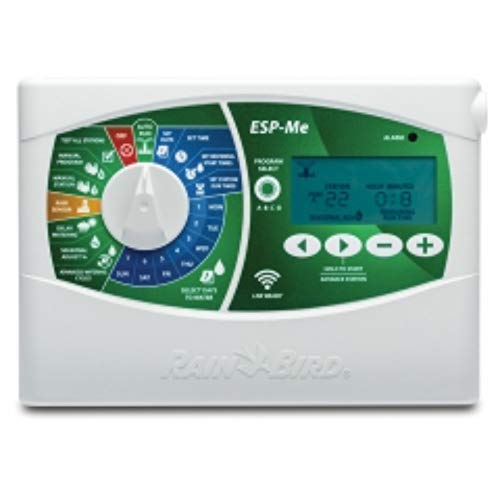 Rain Bird Programador Modular Modelo ESP ME, para 4 Estaciones Ampliable hasta 22, con automatización del riego sin Red eléctrica, Color Gris, 11,2 x 27,2 x 19,5 centímetros (Referencia: F55120)