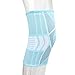 RiToEasysports Sports Knee Support, 1 Pair Knee Support Breathable Nylon Knitted Compression Sleeve Support for Women Men Running Climbing Hiking Sky Blue (XL)