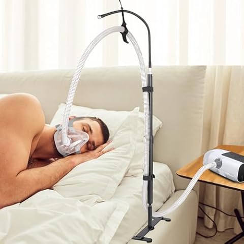 IKSTAR CPAP Hose Holder for Bed and CPAP Pillow, Retractable Bedside CPAP Hose Tube Hanger, Lasts 10 Years, No Tangles, Blockage Prevention, Keep Your Air Hose Neatly Positioned for a Restful Night Cover