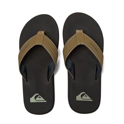 Image of Quiksilver Monkey Wrench Flip Flops for Men, Arch Support Athletic Mens Sandals, Thong Mens Slides