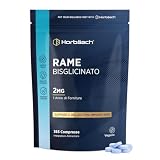 Rame Integratore 2mg - 365 Compresse Vegane per 1 Anno
