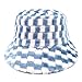 MYBOON Chapeau de pêche Compressible en Peluche Fait Flou avec Motif échiquier Chapeau de Seau pour Femmes Unisexes Hommes Protection extérieure
