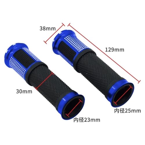 Poignées de moto anti-vibration en caoutchouc souple et alu CNC 7/8"