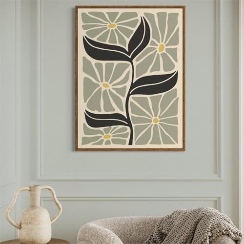 Image of Canvas Floater Frames for Canvas Art 0.8inch Depth Frames for Canvas Painting Floating Frame Plastic Floater Frame for Canvas Prints (BROWN, 12 x 16 inch)