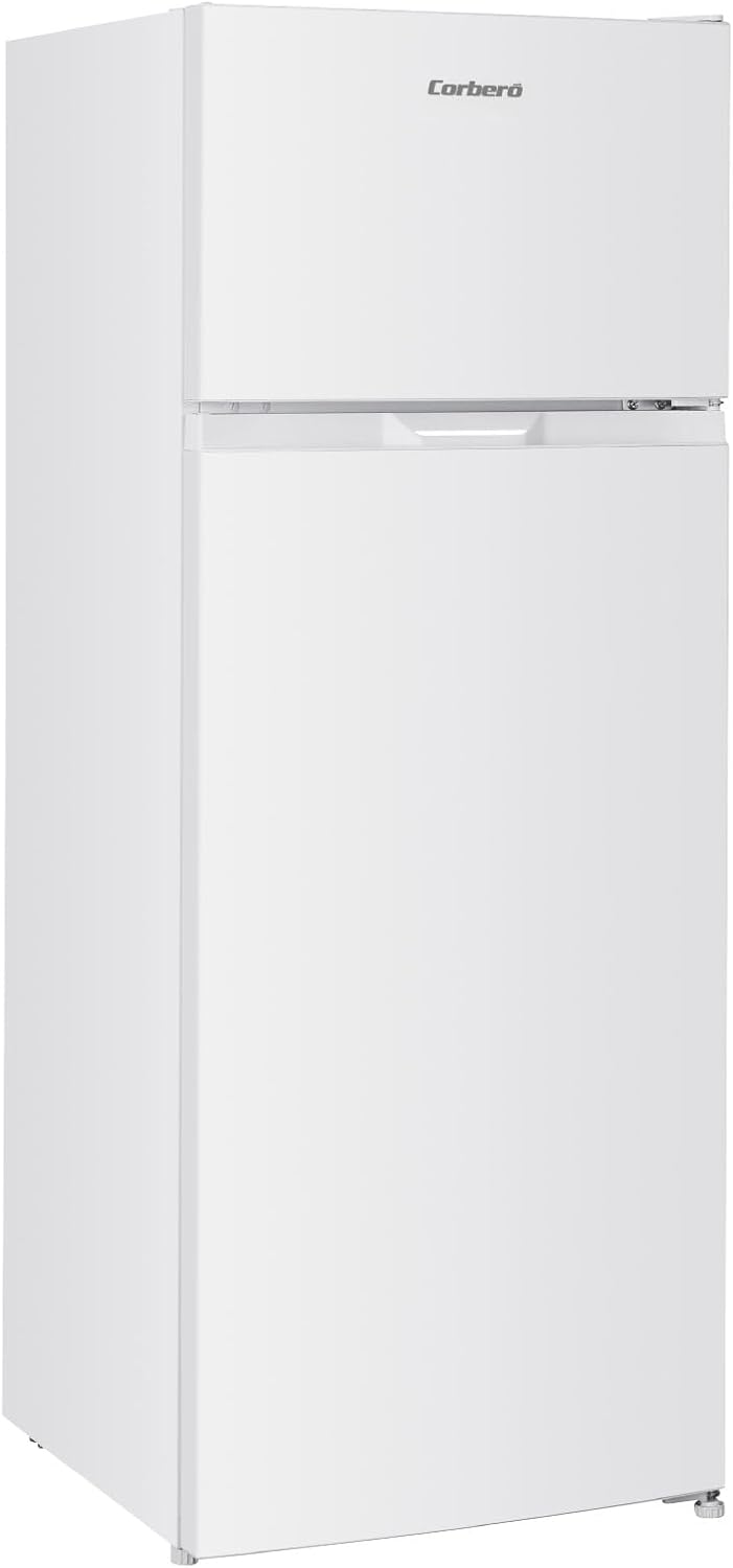 Corberó - Frigorífico 2 Puertas con congelador | CF2PH146W | 206 L | 143 cm |Control Mecánico | Puerta Reversible | Cajón Crisper | Hueveras y Cubiteras | Blanco