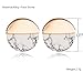 Shoopic Marble Studs Tiny White Howlite Circle Coin Piercing Earrings for Women