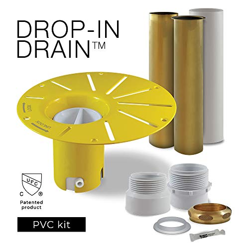 Drop-In Drain Installation Kit For Freestanding Bathtub - With White Pvc Pipe And Brass Pipes #TOP3
