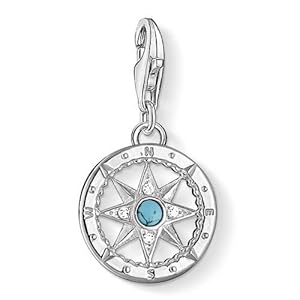 Thomas Sabo Femmes Pendentif Charm Boussole Voyage Charm Club Argent Sterling 925 1228-405-17