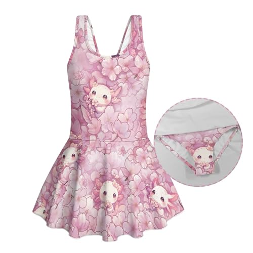 Traje de baño de una pieza cómodo y cubriente para niñas de 3 a 13 años 4