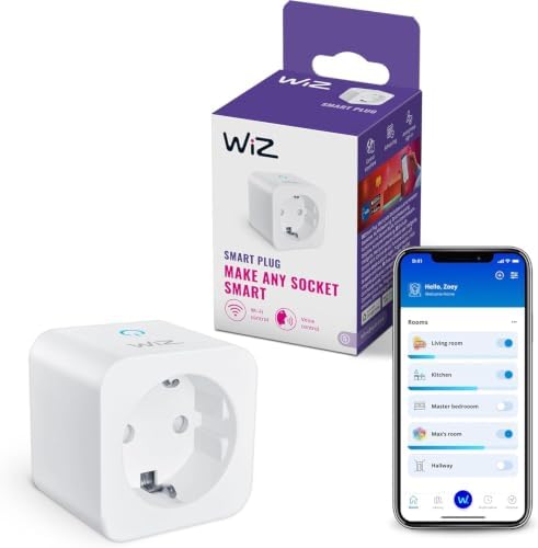 WiZ Wi-Fi Smart Plug, Tipo F, 230 V, 50 Hz, Installazione Facile, Certificazione Matter, Controlli Connessi, Comandi Vocali, Funziona con Alexa, Google Home e Apple Home, Confezione da 1 — foto principale