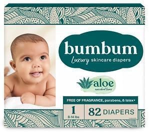 Bum~Bum Luxury Diapers Fragrance-Free, Size 1, 82 Count