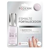 PODERM - Esmalte endurecedor para uñas BIOTINA SILICIO KERATINA - Fortalece y repara las uñas dañadas, debilitadas o quebradizas por el semipermanente o el envejecimiento - Manos y Pies - SWISS MADE