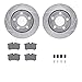 Dynamic Friction Company Rear Brake Rotors-Drilled and Slotted-Silver with 5000 Advanced Brake Pads includes Hardware 7512-74050