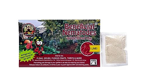 NaturesGoodGuys Beneficial Nematodes Triple Blend Pack HB+SC+SF - General Biological Pest Control (10 Million)