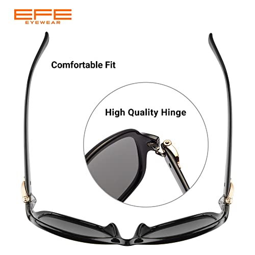 EFE Classic Oversized Polarized Sunglasses for Women Composite TR90 Frame UV 400 Protection Fashion Retro Eyewear4
