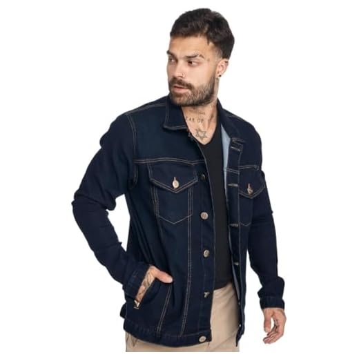 Jaqueta Jeans HNO Jeans Premium Azul Escuro