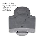 ABC Design Winterfußsack Fashion Design - gepolsterter Fußsack für kühlere Temperaturen - variable Anpassung an den Gurt des Kinderwagens - Farbe: tin