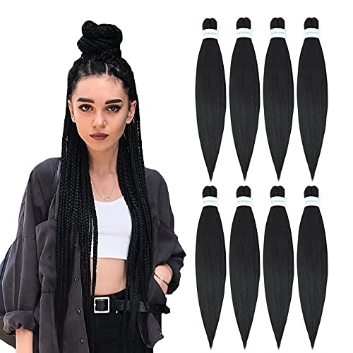 Braiding Hair Pre Stretched 26 Inch 8 Packs Long Ombre Braiding Hair Prestretched Crochet Braids Hair Professional Synth