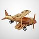 TOPPERFUN Flugspielzeug Vintage Flugzeugmodell, 18cm großes Flugzeugmodell aus Holz, handgefertigtes Segelflugzeugmodell, Doppeldecker Segelflugzeug Dekoration, Schreibtisch Büro Heimdekor