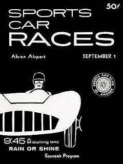 1957 SCCA Sports Car Races - Akron Airport - Promotional Advertising Poster