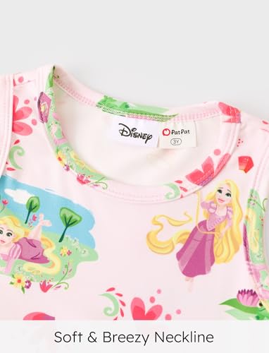 Image of Disney Frozen Elsa Princess Minnie Mouse Stitch Toddler Girl Dresses 2 Pack Short Ruffle Sleeve Costume Set Outfit 2-13 Years