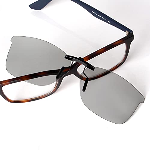 Image of Polarized CLIP-ON Sunglasses for RAY-BAN RB7047 (54 X 17, Black)
