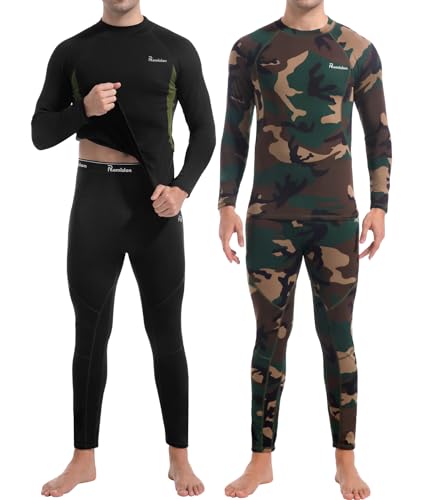 romision Mens Thermal Underwear Set Long Johns Fleece Lined Base Layer