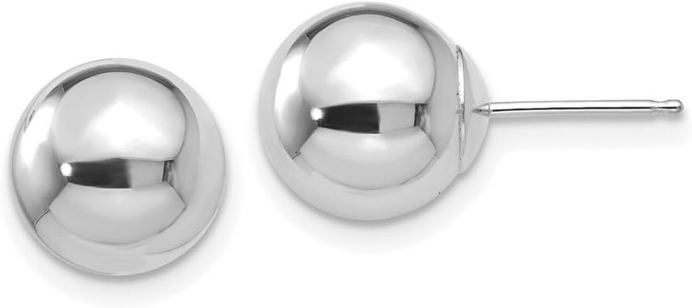 14k Solid Yellow Gold Polished Ball Post Earrings Ball Earring for Women in