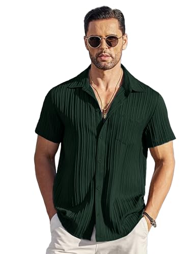Image of Noble Monk Men's Polyester Regular Fit Solid Casual Shirt |Half Sleeve | |Stylish Shirt