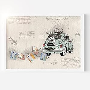 myDreamwork® Inkl. Holzrahmen Geldgeschenk – Hochzeitsgeschenke Geld | Just Married | Geldgeschenke Hochzeit…
