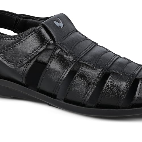 Image of WALKAROO Mens Fisherman Sandals with Soft Sole, Ventilated and Lightweight - 13505
