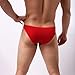 Utcelut Men's Smooth Underwear Open Pouch Comfort Bikini Briefs Underpants Small Red