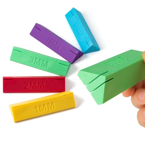 NEWISHTOOL 5 PCS Edge Trimming Guide Template for Accurate Cutting and Marking, 1mm-5mm Cutting Gap Slit Trim Aids for Internal Edges Cutting Vinyl Wrap Window Tint Tool