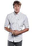 engbers Herren Querstreifenhemd, 30340, Weiß in Größe L