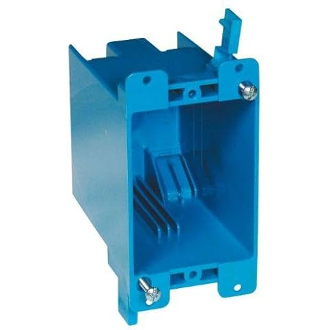 CARLON 1-Gang Blue Plastic Interior Old Work Standard Rectangular Wall Electrical Box Cover