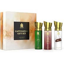 Adil...qadri Captivating Trio Luxury Perfume Gift Set 3 x 20ml | With Shanaya, White Oud, Safwan Perfume, Unisex Strong Woody, Fruity, Amber Long Lasting EDP Fragrance Set