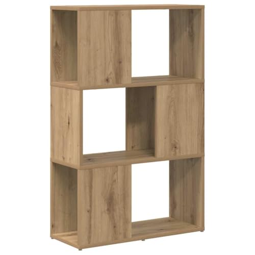 Meuble TV en bois compact marron avec 4 niches de rangement