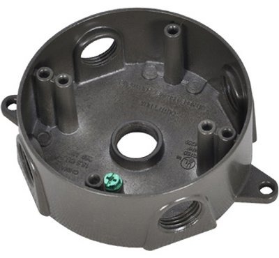 Bronze Weatherproof Round Outlet Box